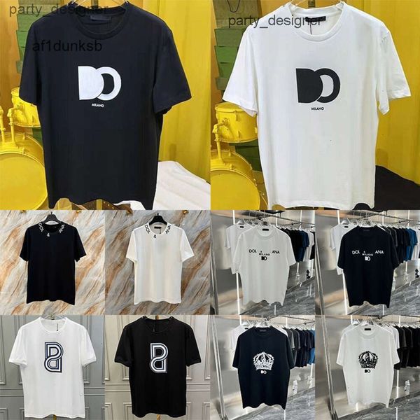 dg dolce gabbana Вы HQ36 Itália Brand Tees Milan Designer Moda Mulher Mulher Luxo preto Branco e S Correto Carta Impressão gráfica Tshirts Polos tops Shor Shor XY0f Teph