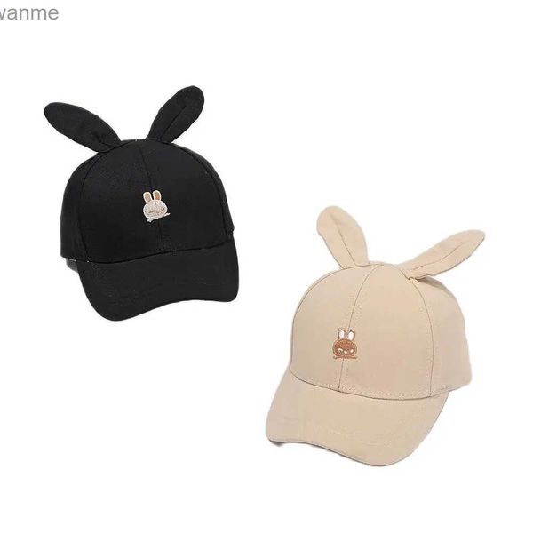 Chaps chapéus fofos de coelho ouvidos meninos e garotas chapéu de beisebol de verão ajustável chapéu de bebê chapéu de botão de chapéu de chapéu de algodão WX