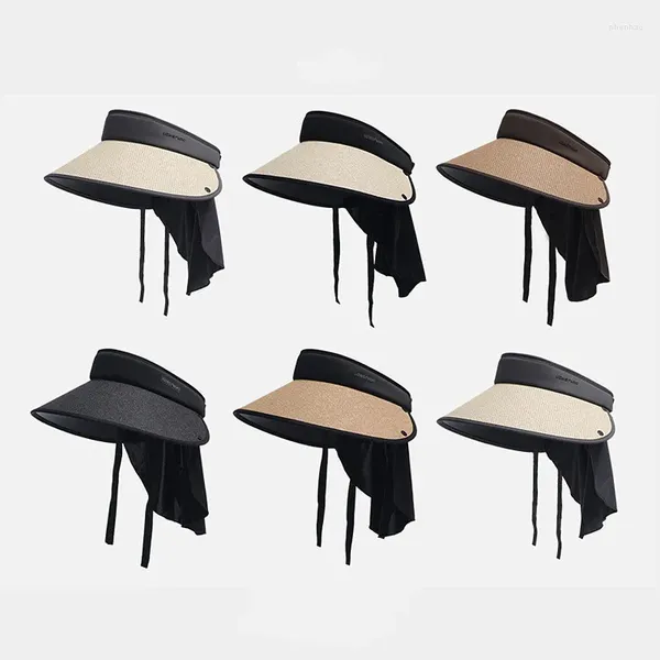 Beretti donne Summer Sun Hat Cinting Top Top Visor Vocchi UPF50 Connete UV Gruppo BRIM Travel Beach Silk Sulk Sulli