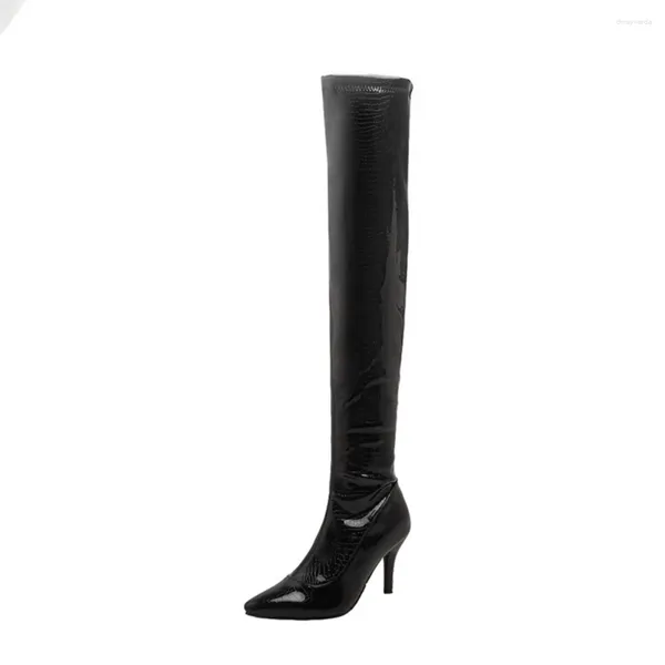 Boots Botas de Mujer Luxury Designer Than High Sexy Fashion Heels Scheroni appuntiti Donne di grandi dimensioni 46 47 48 2326