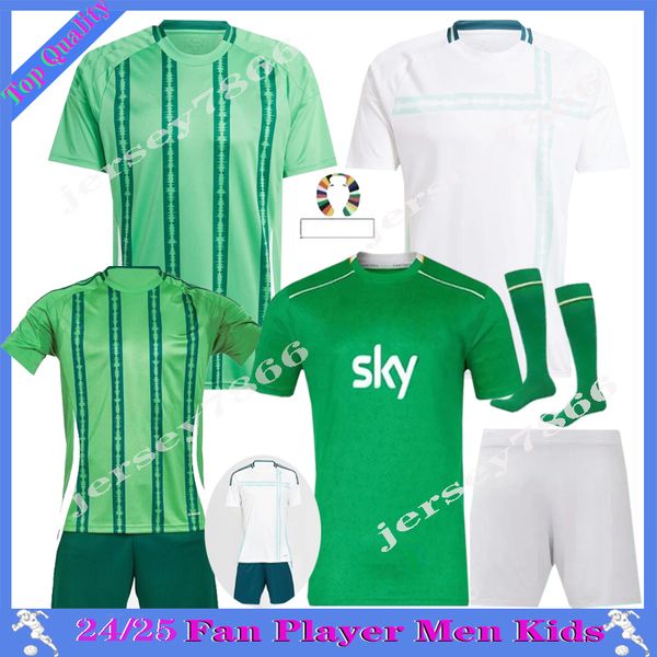 2024 Maglie da calcio dell'Irlanda del Nord Robinson Ferguson Uniform 2025 Divas Charles Evans 24 25 uomini Shirt da calcio per bambini Charles Ballard Best Brown Football Shirt