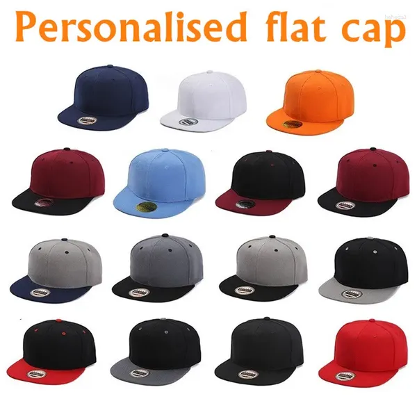 Ballkappen 6 Panels Personalisierte Cap Outdoor Solid Unisex Männer Frauen lässig Acryl Flat Snapback Hats Trucker Custom Logo Sport