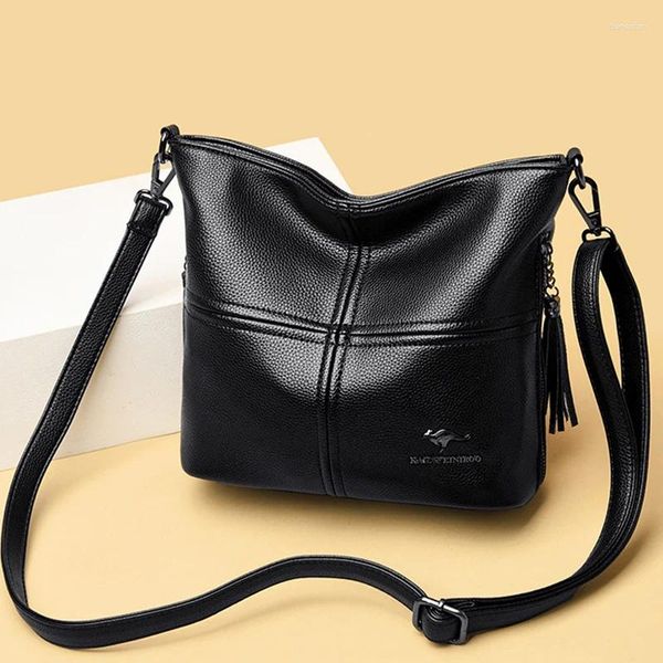 Omuz çantaları deri çanta kadınlar için moda crossbody 2024 el tasarımcısı bayanlar ve cüzdanlar