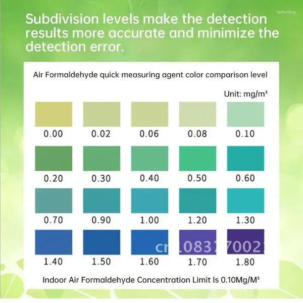 Formaldehit test kiti 2 kutu kağıt ev kapalı hava kalitesi reaktif tüp test cihazı ev kendi kendine test gaz dedektörü