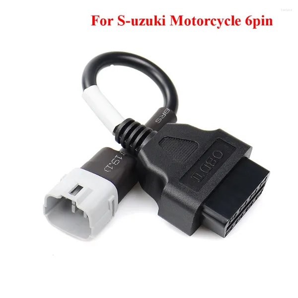 Conector para motocicleta motobike su-zuki 6pin a 16pin moto moto obd adaptador de cabo