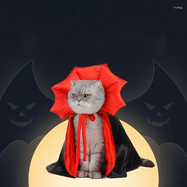 Abbigliamento per cani Pet Halloween Costume Cute Cosplay Cape Vampire Cat Cat Kawaii Accessori per vestiti