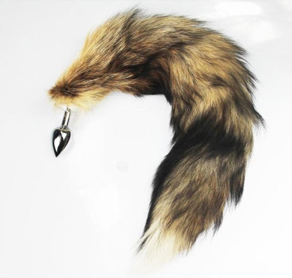 Wild Fox Long Tail Metal Purry Doggy Sexy Toys Big BDSM флирт GSPOT ANUS BUTB для женщин Fetish Cat Tail Toy Y18931009841