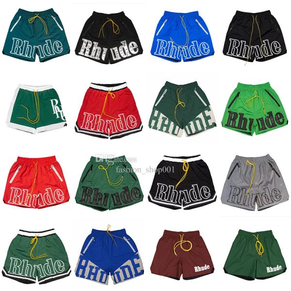 Shorts Rhude Brand Luxury Rhude Short Hot Men's Shorts Designer Men Short Women Shorts Print S M L XL Street Cotton Beach Fashion Y