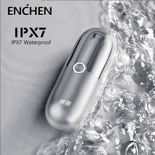 Elektrikli Kıraklar Enchen X5 Mini USB Mens Jilet IPX7 Su Geçirmez Taşınabilir Elektrikli Tıraşır Eşzeme Kablosuz Yüz Sakal Kesme Makinesi Y240503