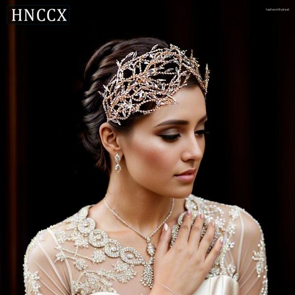 Clip per capelli HNCCX Brides Luxury Rhinestones Bascia Eleganti ragazze Bride Wedding Triara Princess Accessori CP421