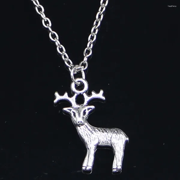 Catene 20pcs Collana di moda 23x19mm Sika Deer Pendants Women Long Men Colar Gift Gioielli CHIKER