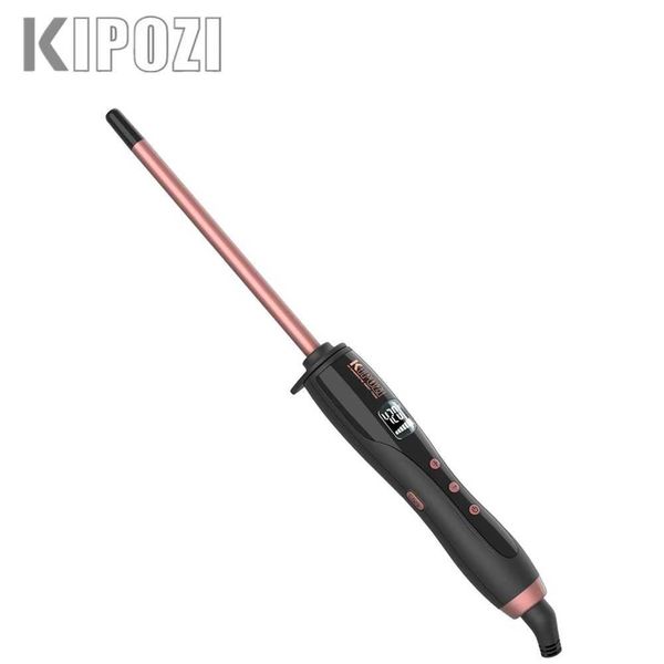 Colinhos de cabelo alisadores Kipozi Tool de cabelo fino Curling Stick 8mm Pequeno ferro de enrolamento usado para cabelos curtos e longos Curador de curling Stick Beauty Hairstyle Y240