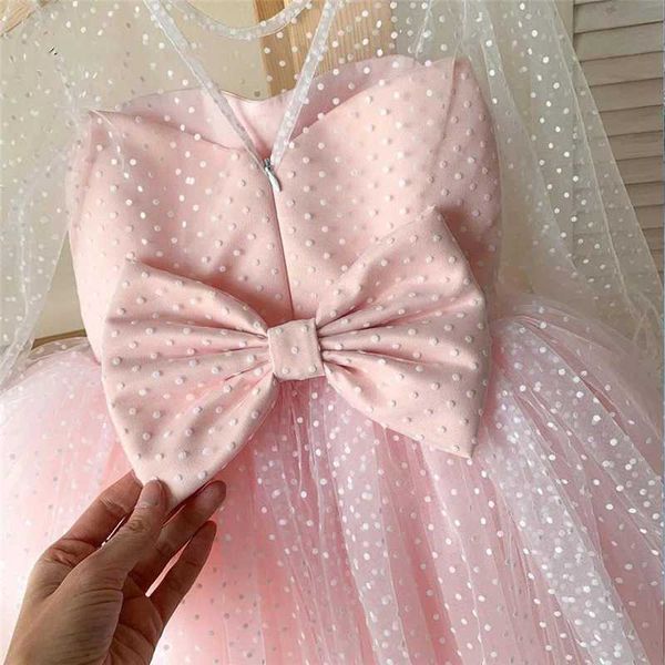 Платья для девочек девочки свадебное платье подружки невесты Детские в горошек платья принцессы для 4-10-летни