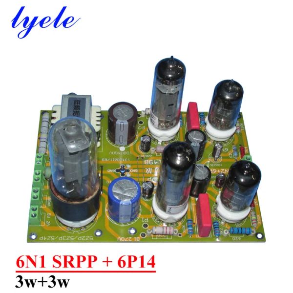 Amplificatore 6N1 SRPP+6P14 2Channel Scheda a tubo di classe A 3W*2 Amplificatore di potenza stereo