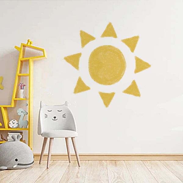 Наклейки на солнце мультфильм настенные наклейки детские комнаты гостиная на стенах декор кухон