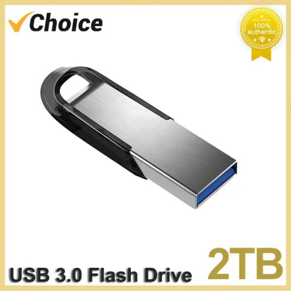 Adattatore USB Flash Drives 2Tb USB 3.0 Mini Metal Pendrive 1TB da 128 GB Drive portatile Memoria Memoria Memoria Up Disk