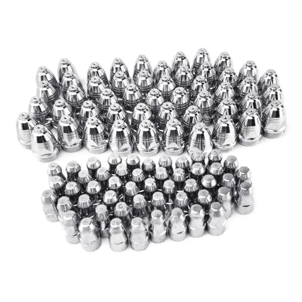 Zaagmachines 100pcs p80 1.1/1.3/1,5/1,7 mm de corte de plasma de calibre tocha de corte consumível CNC 60A 80A 100A P80 Plasma Torch Dropship Dropship