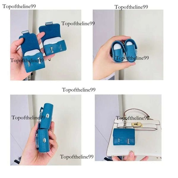 Designer -Ohrhörer Key Schnalle Frau Brieftaschen Pendellaus Geldbeutel Auto Süßes Schlüsselbund handgefertigt weiche Leder Lippenstift Mini Keychains Original Edition