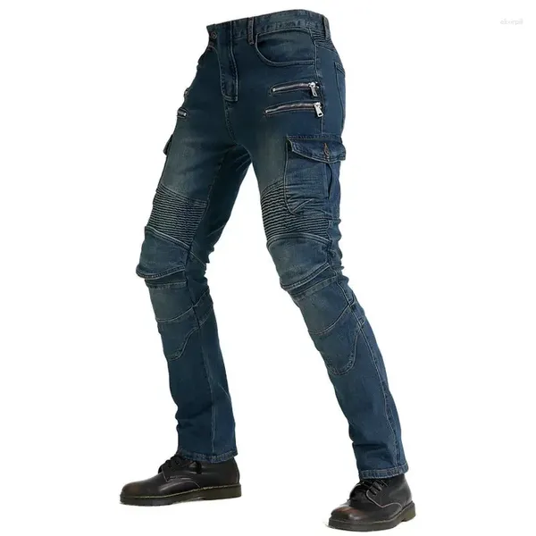 Pantaloni da uomo di. Studios Wholesale Lavoro all'ingrosso Pocket Motorcycle Jeans Fall Riducing With Protector