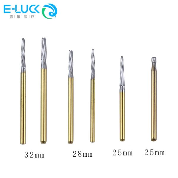 Bits Dental Bur Tungsten Carbid Bohrer Kronen Metall Schneidebräuche für Hochgeschwindigkeit Handstück Trimmen Finishing