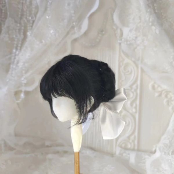 Кукол парик для 1/6 1/3 1/4 1/8 sd bjd кукол волосы парик черные волосы Принцесса кукла поддельные волосы украшения принцесса