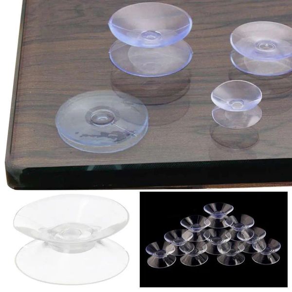 Plunger 10 Stcs doppelt Saugnapf -Tupersumatze für Glas Kunststoff Aquarium Sauerstoffrohr DIY Seifenhalter 20/30/35/50mm Zubehör