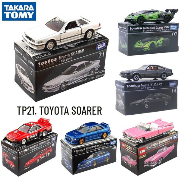 Diecast Model Cars Takara Tomy Tomica Premium TP21 Toyota Soarer Skala Mini Car Model Reproduktion Mini -Serie Kinder Weihnachtsgeschenk Boy Toysl2405