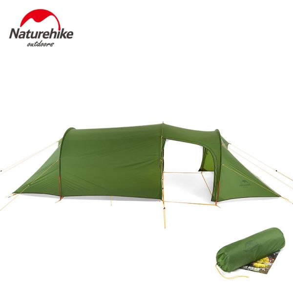 Scanners Naturehike Camping Tenda Ultralight UltraLight Ventilative 23 persona Tenda interna impermeabile Bilateral Open Shelter 210T / 20D Tenda all'aperto