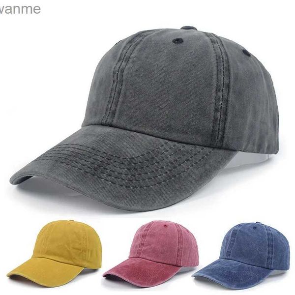 Caps chapéus novos chapéus de pano jeans lavados de algodão e beisebol pais e filhos chapéu solar meninos e meninas outono e instantâneo de verão chapéu de bebê wx