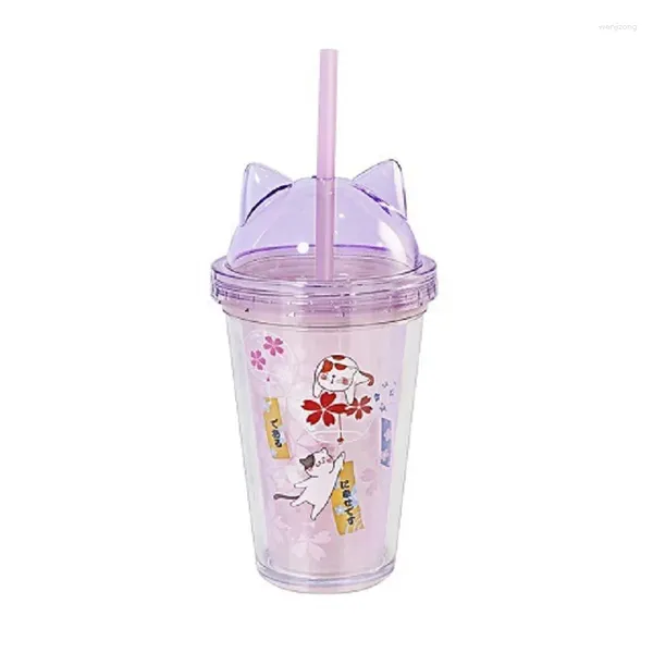 Кружки пластиковые стаканчики с крышками - соломинка - многоразовый цвет, изменяющий цвет взрослые, питье чашка |Купкие тумблеры солома для вечеринки