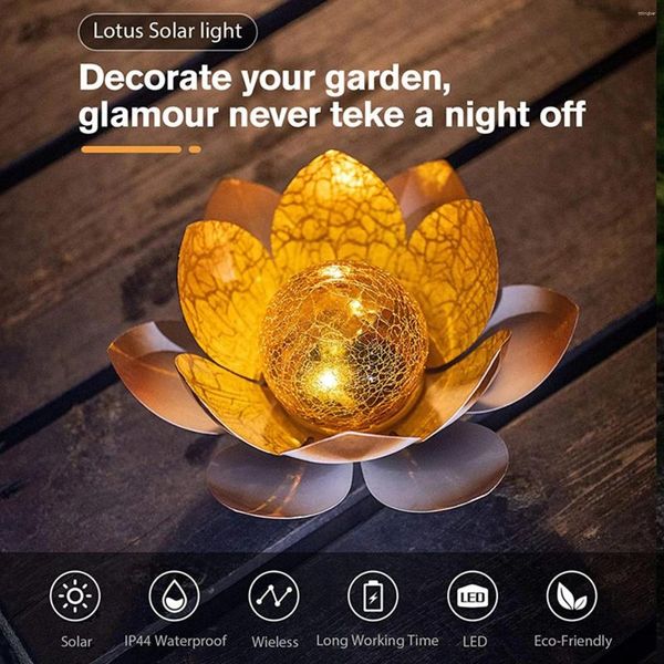 Dekorative Blumen Solargarten Leuchten im Freien wasserdichte LED LOTUS LAMPE SONNELTERHILFE PATIO RAMN STRADEN DESTRAY ENTRAGE Landschaft