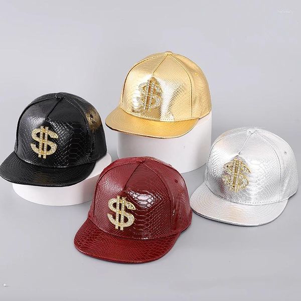 Top kapakları yapmak metal marka erkek beyzbol şapkası hip-hop deri kafatası dolar Avrupa kadın snapback şapkaları erkekler için gorras kadınlar