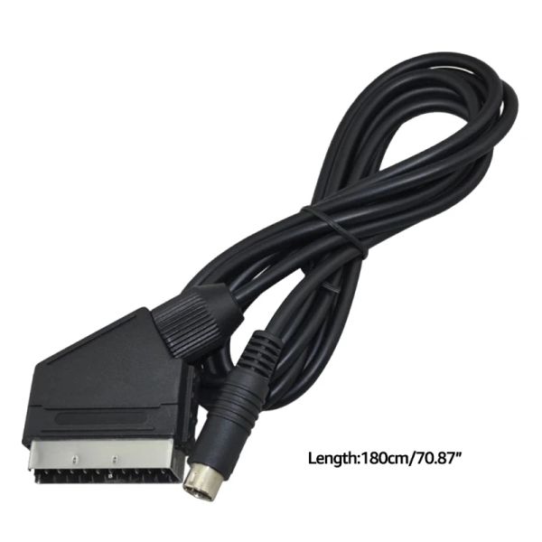 Кабели 50PA 1,8 млн. RGB Кабель кабеля AV CORD Стабильный разъем 20PIN для Sega Saturn NTSC и PAL Plug Black