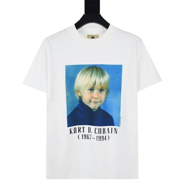 Курт Кобейн Фото -футболка Vintage 1995 L Новые гигантские LP Nirvana одиночные сшитые 94 мужские женские дизайнеры с коротким рукавами.