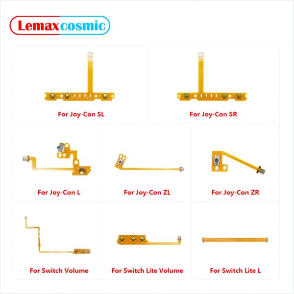 Zubehör links rechts Taste Stromlautstärke Off -Taste L Sl ZR ZL SR -Steuerband Flex Kabel für Nintendo Switch Lite Joycon Joycon NS