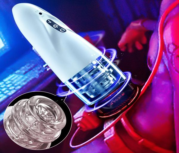 Automatischer männlicher Masturbator Hände Stroker 10 einstellbare Frequenzen Masturbator Cup Real Vagina Taschen -Sexspielzeug für MEN9563303