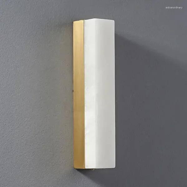 Wandlampe moderne Rechteck Marmor Minimalistischer Gang Schlafzimmer Nacht