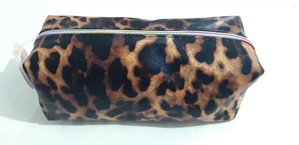 Bolsas de ombro bolsa feminina impressão de leopardo preto marrom marrom multiuso de maquiagem de maquiagem elegante Presente de bolsa especial