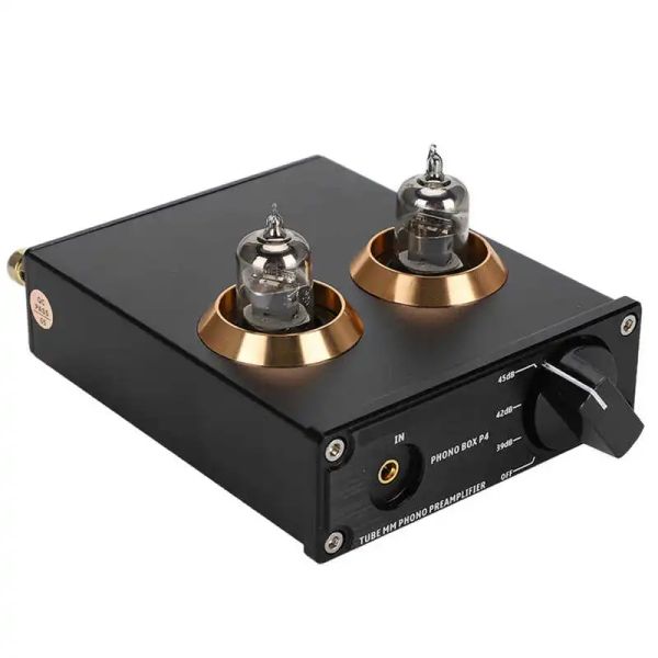 Verstärker Phono Box P4 Verstärker Vorverstärker für Plattenspieler Phonograph Preamplifier Mini Stereo Hifi Vakuumrohrverstärker Box