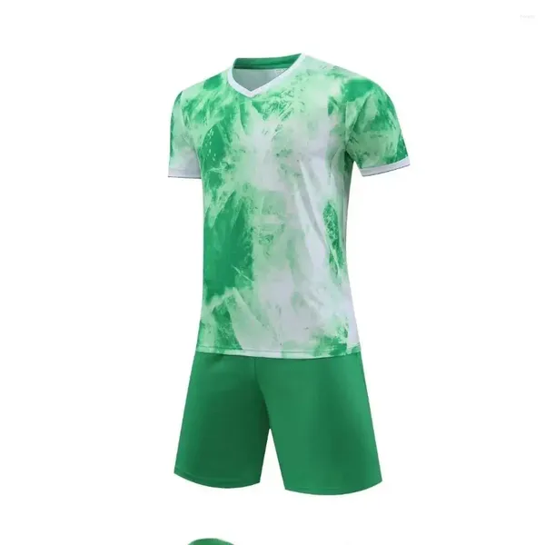 Testes masculinos 2024/24 Aldult Outdoor Running Training Use camisa Men e Kids Home Away Games Kits de futebol curto 7703