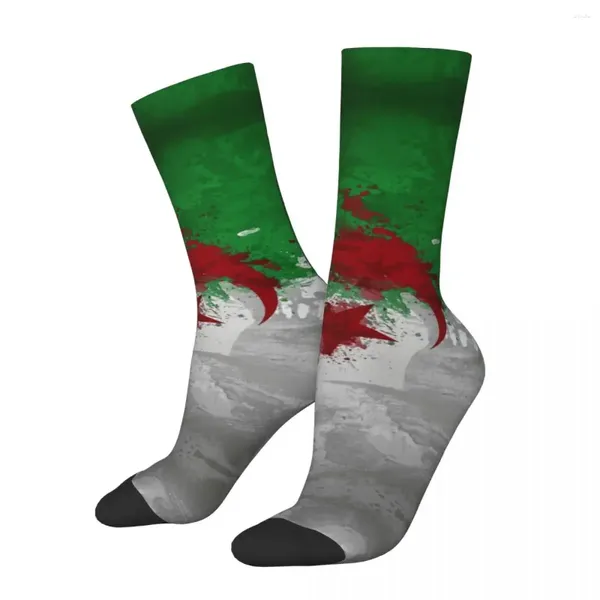 Женские носки Algeria Mask Mask Map Flag Cholcocking Graphic для покупки смешной новинки Contrast Compression Compression