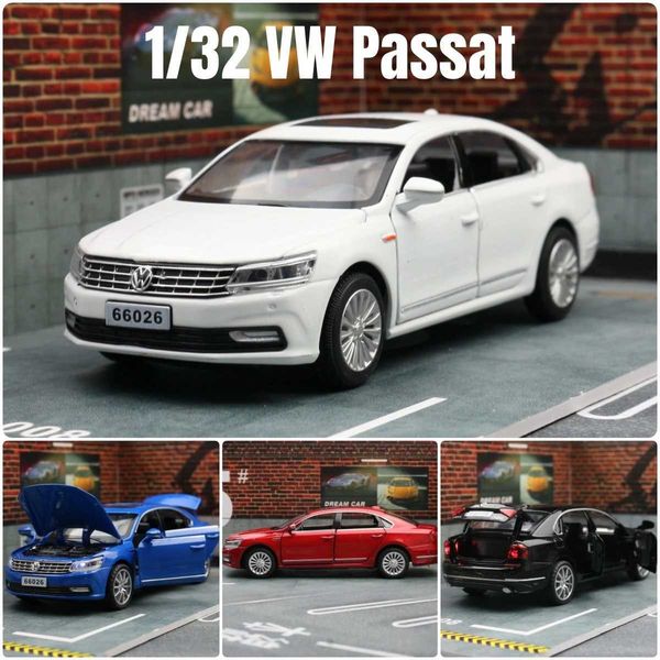 Dascast Model Cars 1/32 Volkswagen Passat Spielzeugauto Modellmodell Die Gusslegungslegierung Metal Micro Sound und leichte Rückzug 1 32 Childrens Series Giftl2405