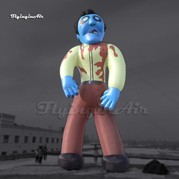 Gigante all'ingrosso Gigante gonfiabile zombi di Halloween personaggio di cartone animato 6m aria palloncini zombi malvagi per decorazione all'aperto