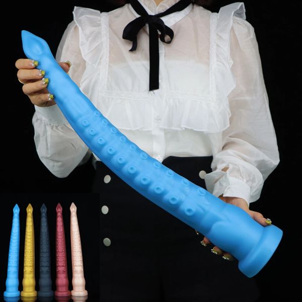 Esercitazioni flessibili per polpo silicone tappo anale di aspirazione masticarbatore realistico tentacolo dildo lunghi forniture di masturbazione femminile