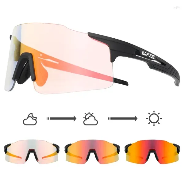 Esportes de óculos de óculos ao ar livre Pochromic Blue Cycling Glasses Bike Bike Mountain Bicycle Sunglasses Men Women
