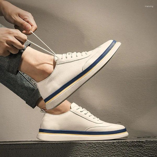 Sıradan Ayakkabı İngiltere Tasarım Kaykay Erkekler Pring Marka Bahar Tasarımcısı Beyaz Spor Platformu Tenis Eğitmenleri Yürüyen Loafers S164