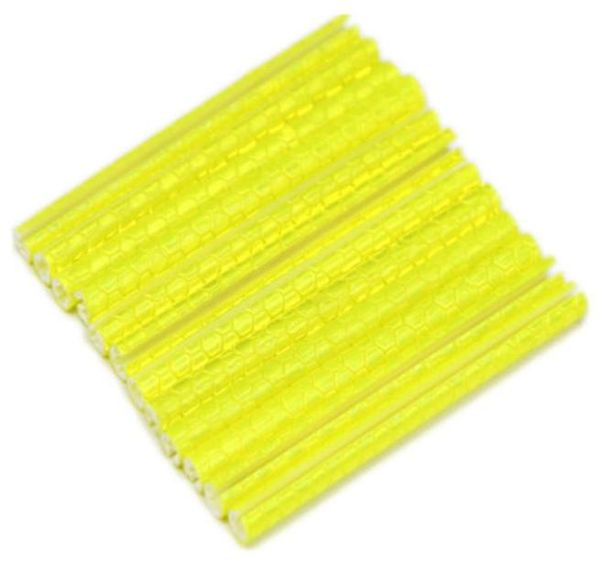 Bicicleta de bicicleta de 12 pcs de 12pcs Montagem de montagem de montagem de montagem Tubo de aviso de alerta Faixa de luz Reflexor Amarelo Reflexivo 75mm Refletir4544780