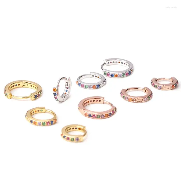 Bolzenohrringe 1pcs Punk Cz Hoops Knorpel Nasenring Zirkon Ohrknochen durchdringender Schmuck für Frauen