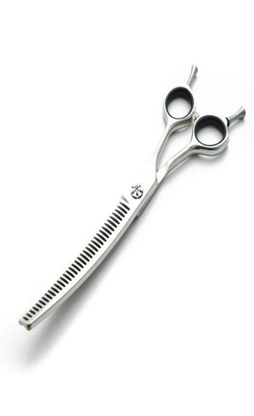 Dog Grooming da 7 pollici verso l'alto a destra Chunker Curved Scissor 35 Denti1727954