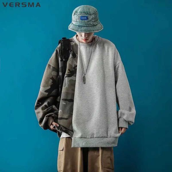 Herren Hoodies Sweatshirts Verma Japan Harajuku Retro Camo Patch Arbeit Lose Hoodie Herren Hip Hop Street Kleidungsstücke Sweatshirt Pullover Direkter Versand Q240506